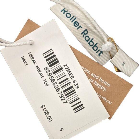 New Roberta Roller Rabbit embroidered tasseled skirt top set navy size XS/S - Picture 6 of 12